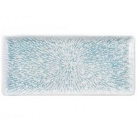Фото Блюдо Wilmax Coral Blue Graphics плоское прямоугольное 33х15 см WL-671653 / A